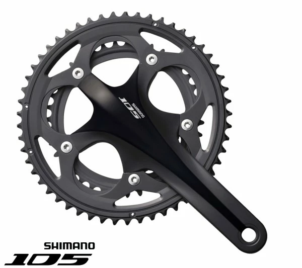 Shimano 105 Kurbelsatz FC-5750 Compact Schwarz 175mm 3 Shimano 105 Kurbelsatz FC-5750 Compact Schwarz 175mm